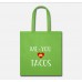 Me+You Tacos Lime Green Tote Bag